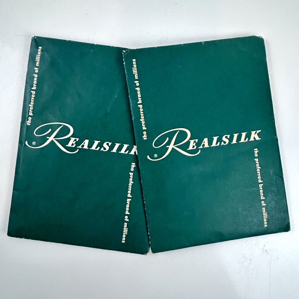 2 pair REALSILK Vintage Nylons Seamless Stockings size 9.5